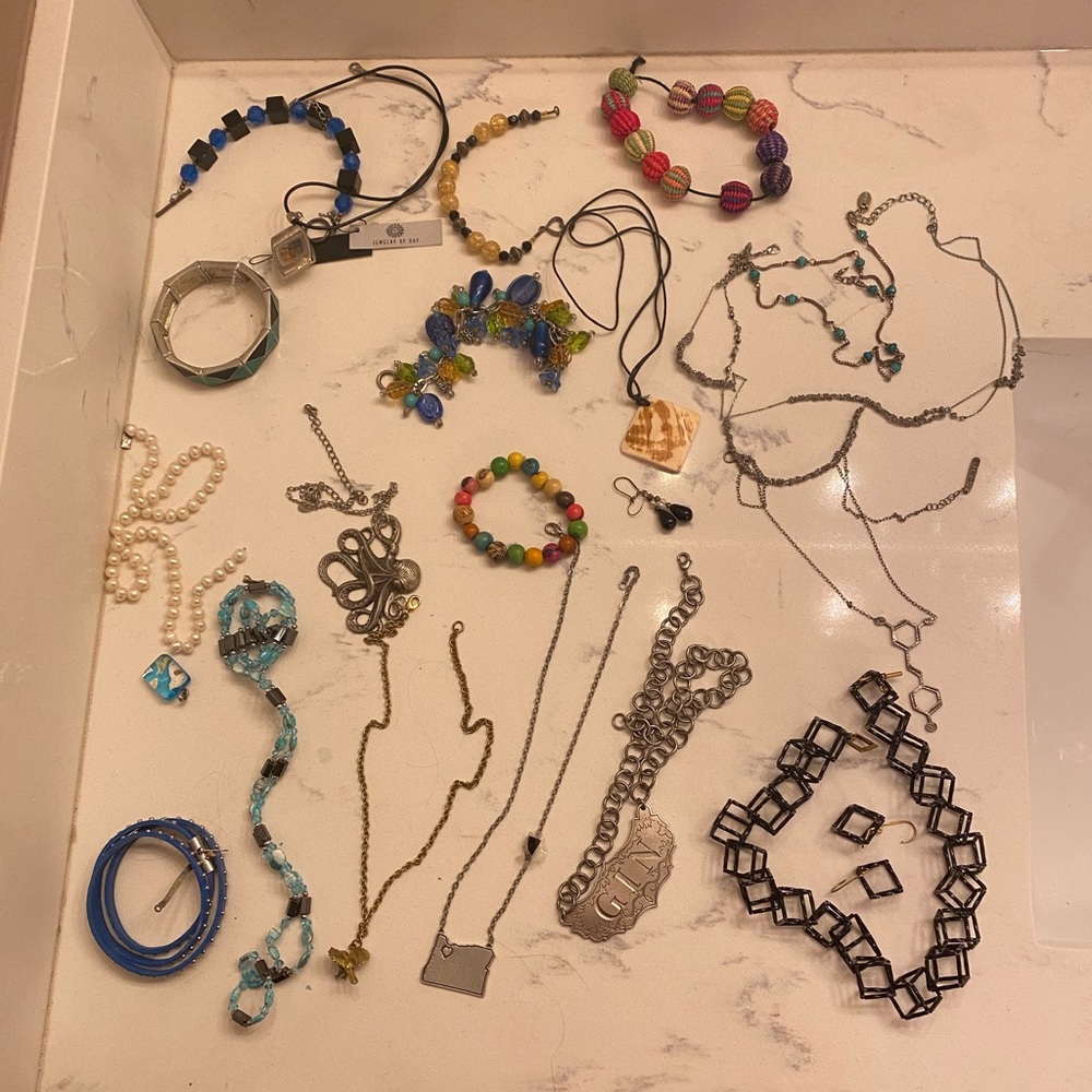 Assortment of costume jewelry